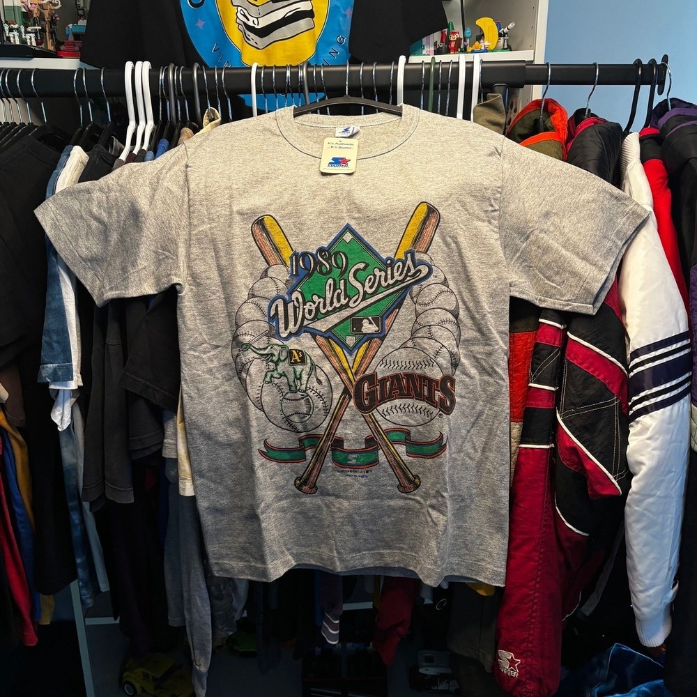 VTG 1989 World Series A's vs Giants Starter Deadstock Single Stitch Tee